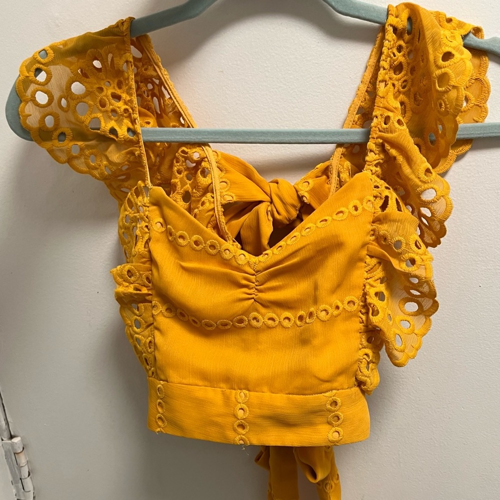 Lovers + Friends Chantelle Top in Mustard - Picture 4 of 6